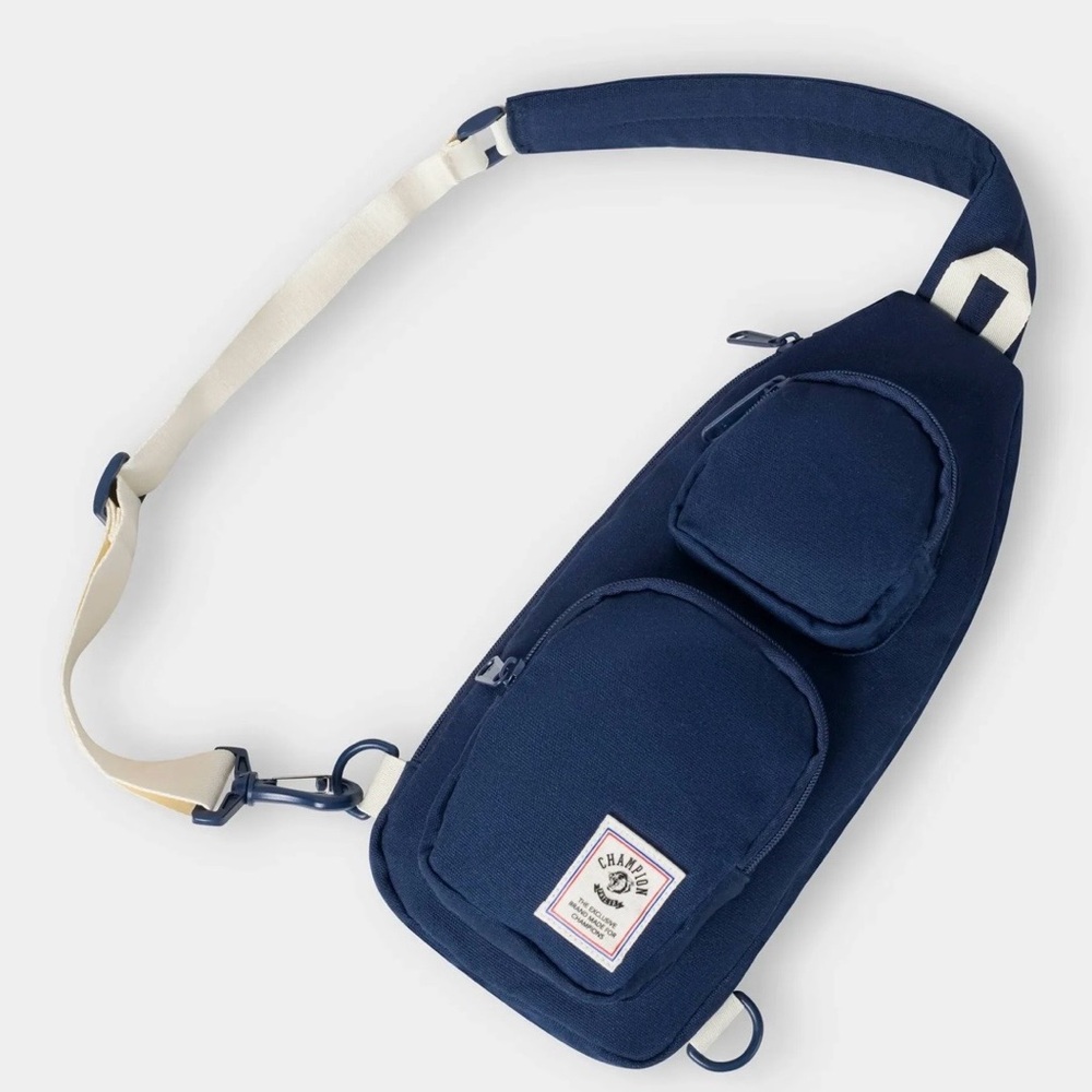 Champion Sling Bag Crossbody Backpack NWT Unisex Navy Blue